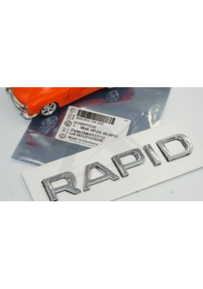 Skoda Rapid 13-16 Yeni Nesil Bagaj Krom Abs 3M 3D Yazı Logo Amble