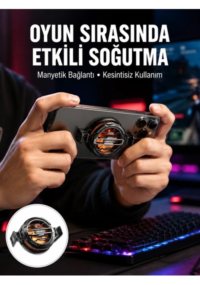 Tüm Telefonlarla Uyumlu Kompakt Soğutucu Yüksek Performanslı Hızlı Soğutma Yeni Nesil