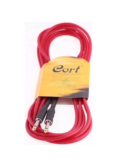 Cort Ca525red Enstrüman Kablosu Şeffaf Kırmızı Gürültüsüz 5 Metre