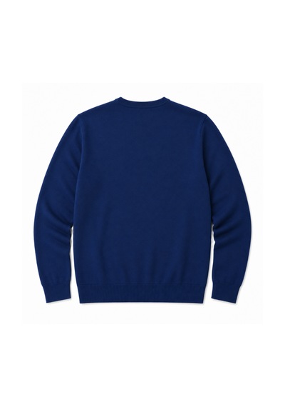 Battalmoda Erkek Büyük Beden İndigo Bisiklet Yaka Pamuklu Kazak 3xl-4xl-5xl-6xl