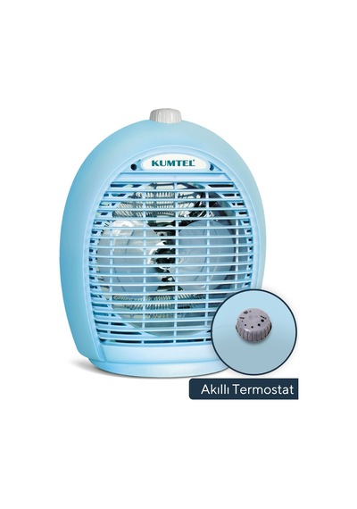 Kumtel Fanlı Isıtıcı Termostatlı 2000 W LX-6331 T Mavi