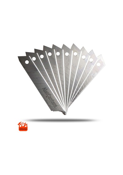 Maket Bıçağı Yedeği 10lu Paket Geniş 18mm Kalın Maket Ağzı