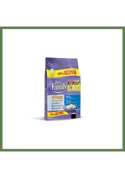 Pets Family Yetişkin Kedi Maması Balıklı 400+100gr 1 Adet Hb006