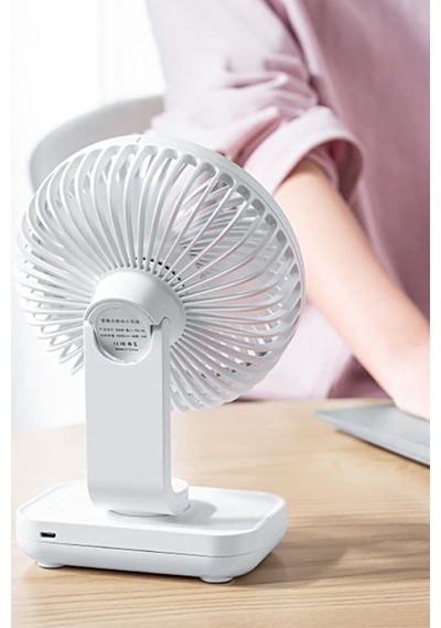 Güçlü Hava Akımı Beyaz Renk Sessiz Güçlü Fan Soğutucu Usb Fan, Şarjlı, Mini Fan,