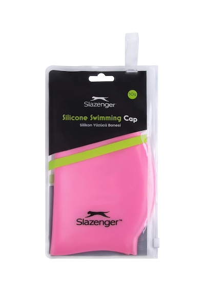 Slazenger Yüzücü Bonesi Silikon Sn00 Pink Pvc Zipper Bag Pembe