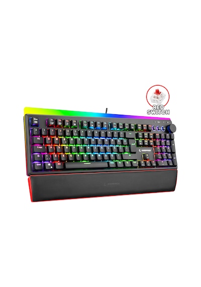Rampage KB-R97 X-Tracer Mekanik RGB Aydınlatmalı RED Switch Gaming Oyuncu Klavye