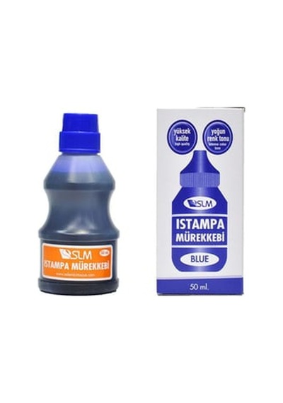 Slm 50 Ml Mavi Istampa Ve Kaşe Mürekkebi - 2'li Paket