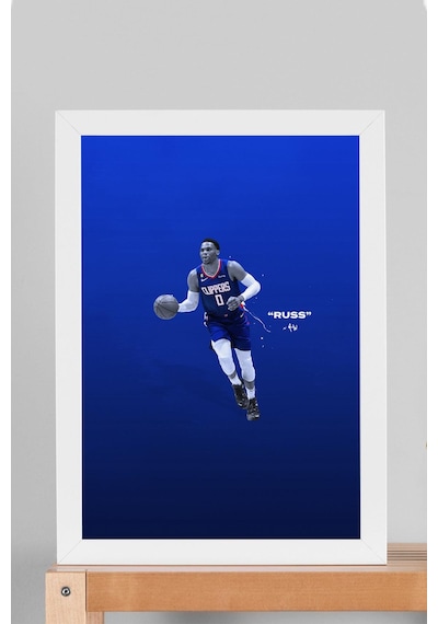 Russell Westbrook Çerçeveli Tablo - Basketbol Nba Posteri Tablo