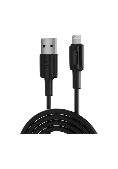 Juo JCBS111-B 12 W 2.4A USB-A To Lightning Hızlı Şarj Ve Data Kablosu Siyah 1 M