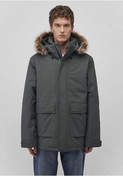 Mavi - Kapüşonlu Yeşil Parka 0110472-71598 Yeşil