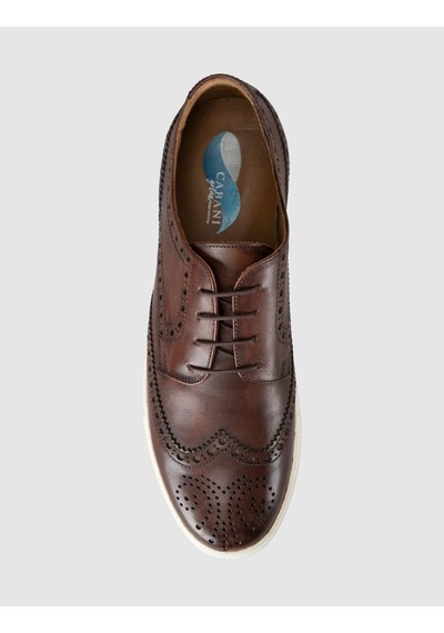 Cabani Taba Hakiki Deri Erkek Oxford Sneaker Kahverengi