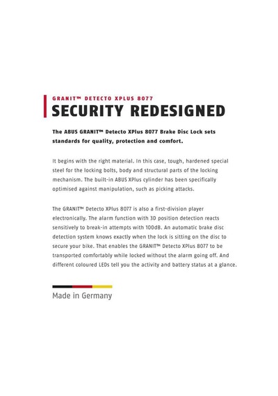 Abus 8077 Granıt Detecto X-plus Yellow - Sarı Alarmlı