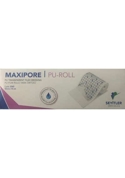 Maxipore Fim Su Geçirmez Şeffaf Film Yara Örtüsü Rulo 15 CM x 10 M