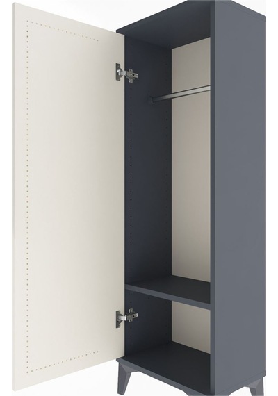 Arges Dolap Tek Raflı Tek Kapaklı Tek Askılı 44x30x134 Antras... Antrasit Arges Dolap Tek Raflı Tek Kapaklı Tek Askılı 44x30x134 Antras... Antrasit