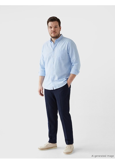 Lcwaıkıkı Classic Mavi Regular Fit Oxford Erkek Gömlek
