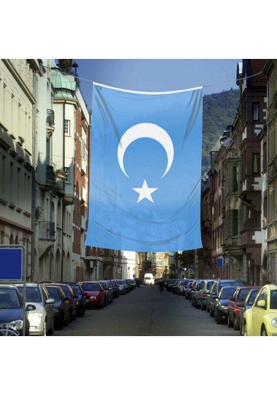 Doğu Türkistan Bayrağı Raşel Bayrak 400x600 Cm 1