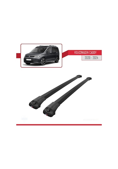 Volkswagen Caddy 2020 Ve Sonrası İle Uyumlu Ace-1 Ara Atkı Tavan Barı Siyah