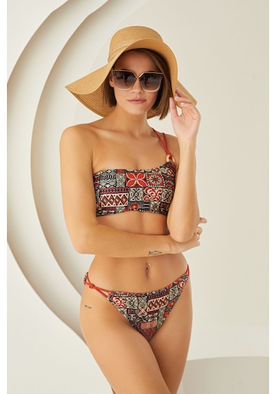 Loya Kadın Renkli Lave İp Detaylı Tek Alt Bikini Çok Renkli