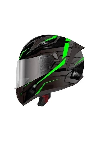 M-801Snake Lead Green Kask Siyah - Yeşil