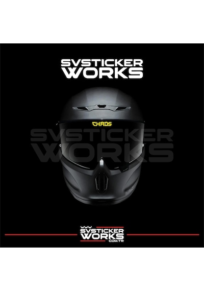 Chaos Vizör Sticker Kask Vizör Sticker Tüm Kasklar Uyumlu 1 Adet Sarı