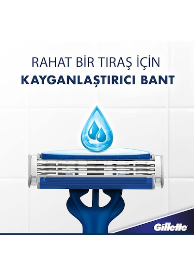 Gillette Blue3 Slalom Kullan At Tıraş Bıçağı 6+2 Adet