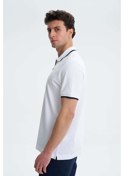 AR-MA Arma Erkek Regular Fit Pike Likralı Polo Yaka Tişört Y27374307401 Beyaz