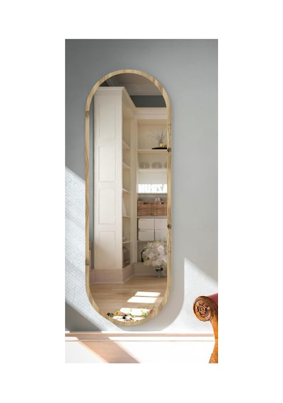 Safir Meşe Oval Dekoratif Boy Aynası 40x120,meşe Diğer