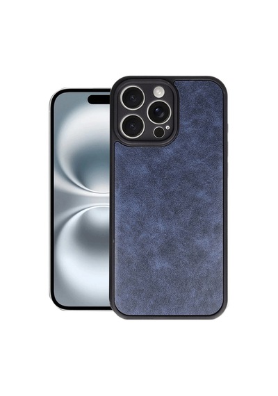 Apple İphone Uyumlu 16 Pro Kılıf Aras Deri Kapak - Lacivert Çokrenkli