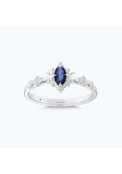 Altınbaş Pırlanta Safir Oval Yüzük Pnf045sa-14k