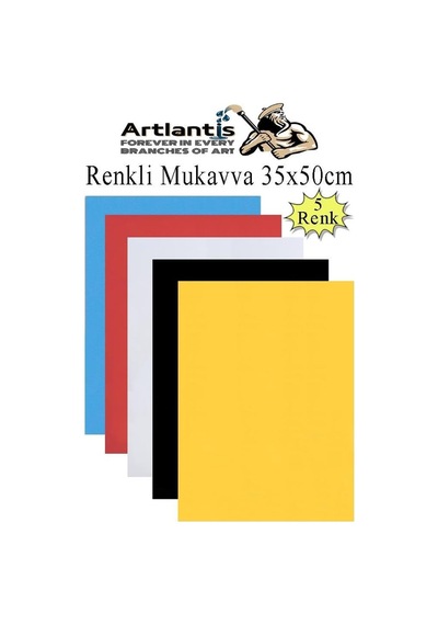 Artlantis Renkli Mukavva 5 Renk 35x50 Cm 1 Paket Sert Renkli Karton 1.0 Mm Okul Okul Öncesi Anasınıfı Hobi Etkinlik