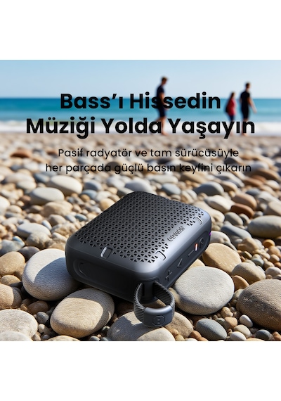 Nowgo Stone M1 5w Su Geçirmez Taşınabilir Bluetooth 5.4 Hoparlör Gri
