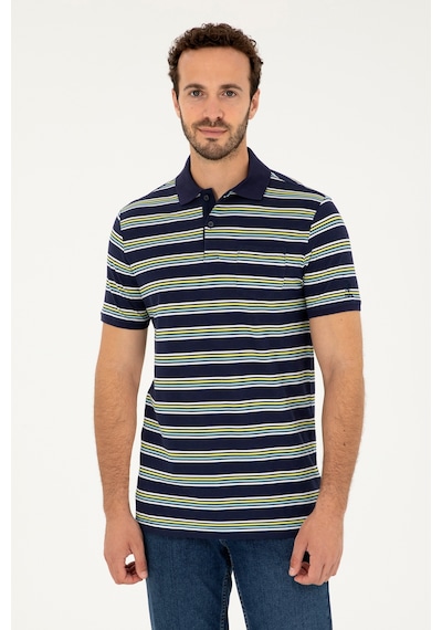 U.S. Polo Assn. Erkek Regular Fit Polo Yaka Lacivert Tişört 50288320-VR033