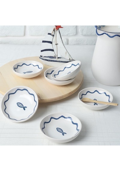 Keramika Marin Halka Sosluk/çerezlik 13 Cm 6 Adet 22874 Diğer