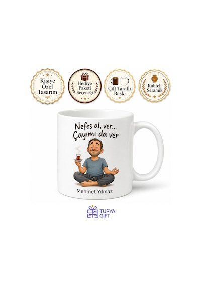 Baba Yoga Yapıyor Yazılı Eğlenceli Kupa Bardak Babalar Günü Hediye Beyaz / Çok Renkli
