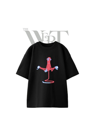 Thewert Meditasyon Maymun Tasarım Baskılı Ünisex Siyah Oversize T-shirt
