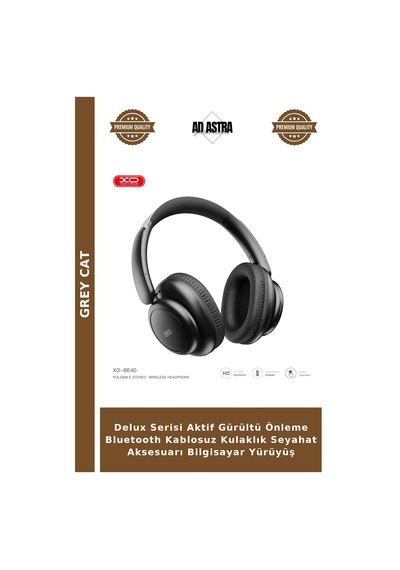 Delux Serisi Aktif Gürültü Önleme Bluetooth Kablosuz Kulaklık Seyahat Aksesuarı Bilgisayar Yürüyüş