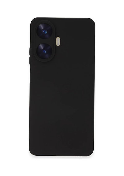 Realme C55 Uyumlu Kılıf Nano İçi Kadife Silikon - Siyah