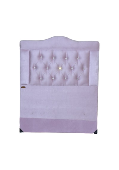 Bengimobilya Baza Başlık 90*190 Cm Tay Tüy Pembe Silinir Kumaş Kapitone Model