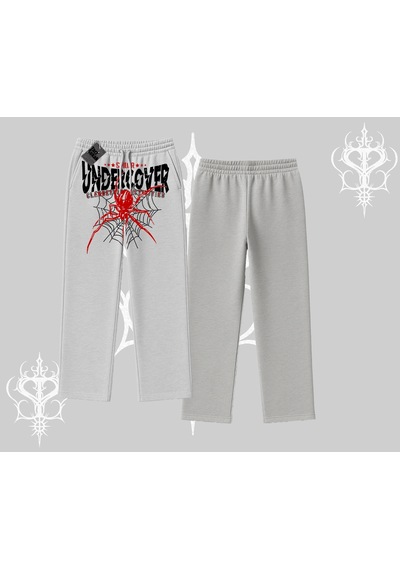 Beyaz Baggy Eşofman Altı Spider Undercover Gri