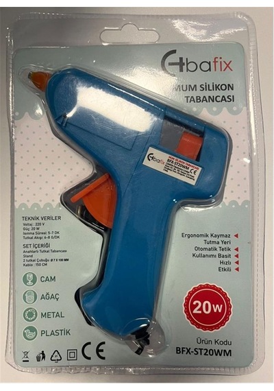 Bafix Mum Silikon Tabancası Mavi 20w