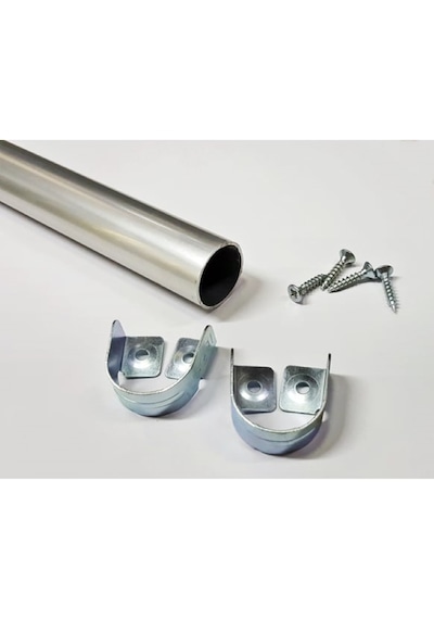 100 Cm Vestiyer İçi Askı Borusu Yuvarlak Metal