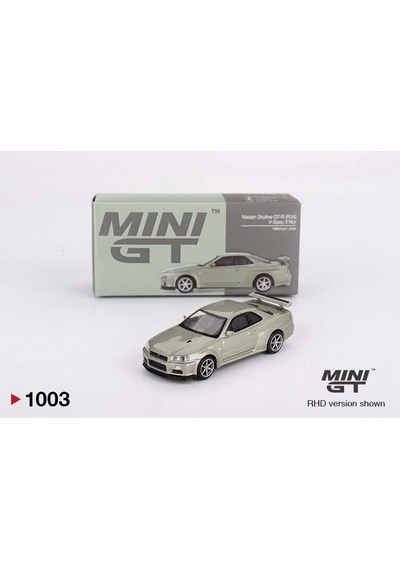 Mini Gt 1/64 Nissan Skyline Gt-r R34 V-spec Iı Nür Millenium Jade Mgt01003 Çok Renkli