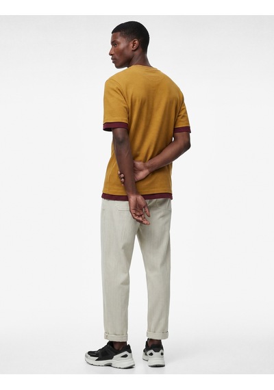 Koton Pamuklu Cepli Beli Bağcıklı Bol Oversize Jogger Jean Pantolon Taş 6sam40275nd