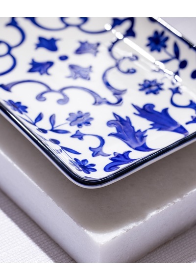 Madame Coco Reve Bleu Ellis Dikdörtgen Tabak - 22 Cm - Mavi/beyaz 8684427225424 Çok Renkli