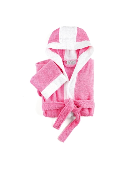 Soley Pueri %100 Pamuklu Unisex Çocuk Bornozu Pembe