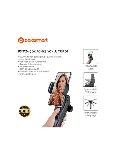 Polosmart Çok Fonksiyonlu Taşınabilir Tripot