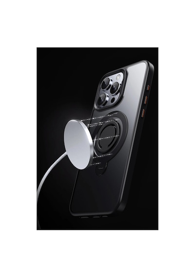 Joko Apple İphone 16 Avatar 360 Dönen Magsafe Kapak - Siyah 0.2M-Çok Renkli