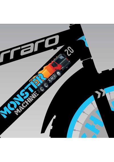Carraro Monster 16 Jant Çocuk Bisikleti Siyah - Gri