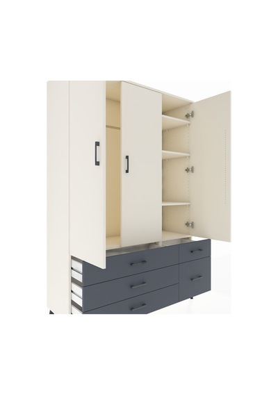 Hyperion Dolap 5 Raflı 5 Çekmeceli Tek Askılı 132x44x195 Aytaşı-aytaşı/antrasit Aytası/antrasıt Hyperion Dolap 5 Raflı 5 Çekmeceli Tek Askılı 132x44x195 Aytaşı-aytaşı/antrasit Aytası/antrasıt