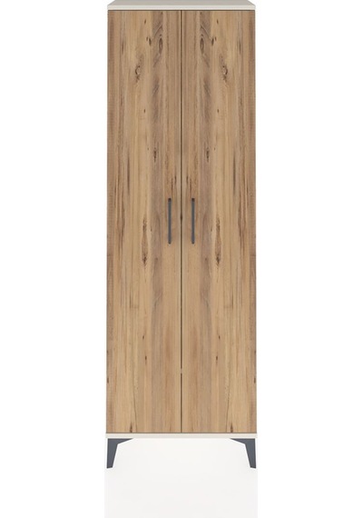 Arges Dolap Tek Raflı 2 Kapaklı Tek Askılı 60x30x182 Aytaşı-çam Aytaşı